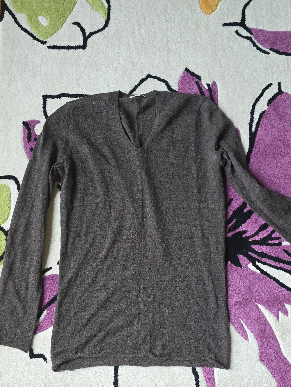Helmut Lang Brown Crewneck Lightweight Knit Sweater
